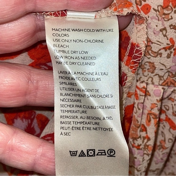 Free People Zuma Drippy Floral Tiered Skirt Size 6 - Picture 5 of 7